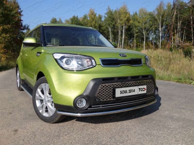 Защита переднего бампера 42 мм ТСС для Kia Soul 2014-2016
