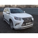 Защита переднего бампера 60 мм ТСС для Lexus GX460 2014-2019