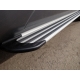 Пороги алюминиевые Slim Line Silver ТСС для Audi Q3 2011-2018