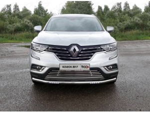 Защита переднего бампера с ДХО 60 мм для Renault Koleos № RENKOL17-41