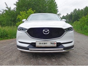 Защита передняя двойная 60-42 мм для Mazda CX-5 № MAZCX517-36