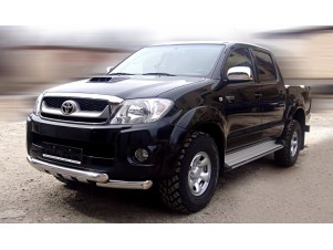Дуга передняя по низу бампера d-76 с доп.накладками для Toyota Hilux 2011-2015 TH10_1