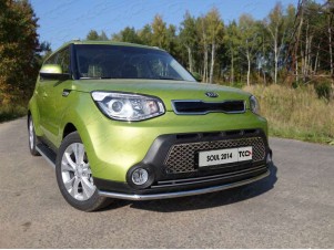 Защита переднего бампера 42 мм для Kia Soul № KIASOUL14-02