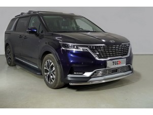 Защита переднего бампера 42 мм для Kia Carnival № KIACAR21-16